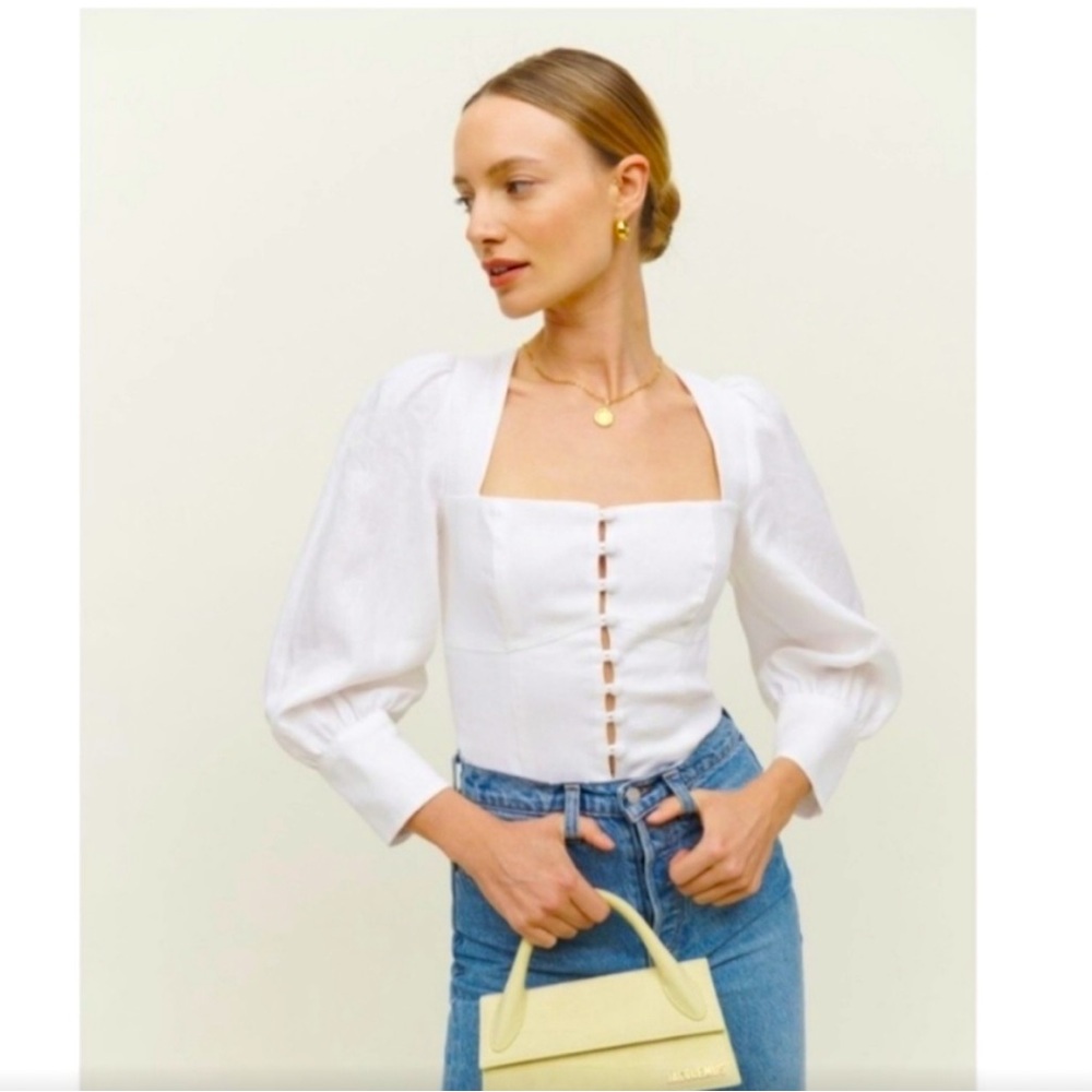Reformation Micha Linen Top